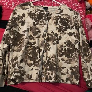 Floral Button-Up Cardigan